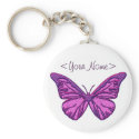 Purple Check Butterfly keychains