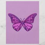 Purple Check Butterfly Personalized Flyer