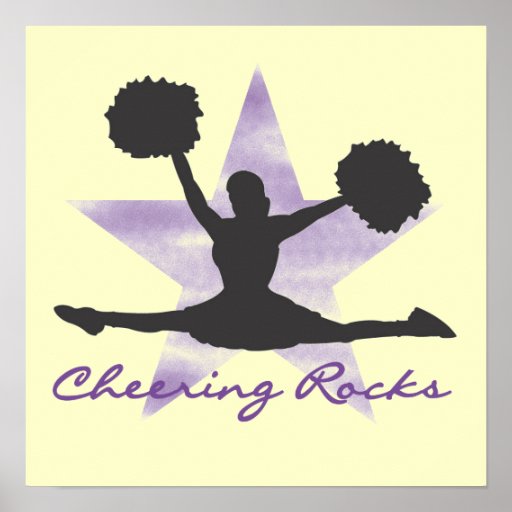 Purple Cheering Rocks T-shirts and Gifts Poster