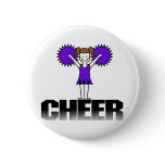 Purple  Cheerleading T-shirts and Gifts buttons