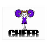 Purple  Cheerleading T-shirts and Gifts Postcards