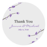 Purple Cherry Blossom Favour Stickers
