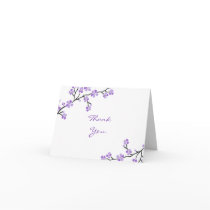 Purple Cherry Blossom Thank You cards