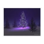 Purple Christmas Tree Post Card