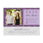 Purple Circle Save the Date Card Post Card