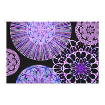 Purple Circle Wrapped Canvas Gallery Wrapped Canvas