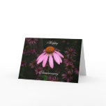 Purple cone flowers greeting card