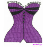 Purple Corset t-shirts