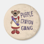Purple Crayon Gang Refrigerator Magnet