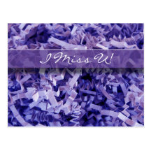 Purple Crinkled Shreds Post Card