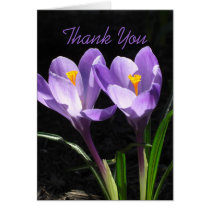 Purple Crocus Thank You cards