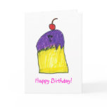 Purple Cupcake Birthday Card
