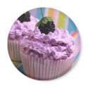 Purple Cupcake Fridge Magnet