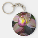 Purple Cymbidium flowers Keychains