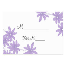 Purple Daisies Wedding Place Cards Business Card