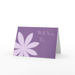 Purple Daisy Be My Flower Girl cards