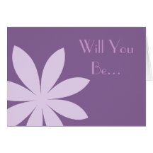 Purple Daisy Be My Flower Girl Greeting Card