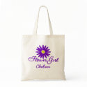Purple Daisy Flower Girl bags