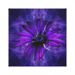 Purple Daisy Passion flower Gallery Wrapped Canvas