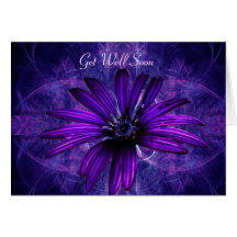 Purple Daisy Passion get well Greeting Cards