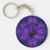 Purple Daisy Passion Key Chain