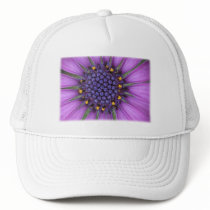 Purple Daisy Picture Mesh Hat