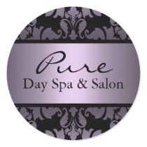 Purple Damask Sticker