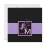 Purple Damask Wedding Set invitations