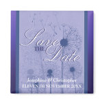 Purple Dandelion Save the Date Magnet