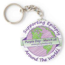 Purple Day for Epilepsy Key Chains