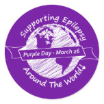 Purple Day ROUND Sticker