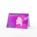 Purple Deco Greeting Card