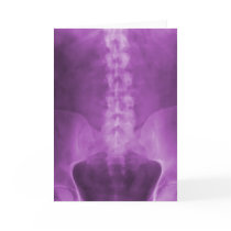 Purple Digital X-Ray Art Greeting Card