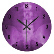 Purple Digital X-Ray Art Wall Clock
