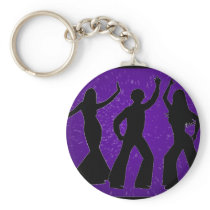 Purple Disco Keychain