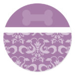 Purple Dog Bone Stickers