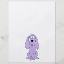 Purple Dog. Cute Hound Cartoon. Full Colour Flyer