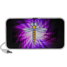 Purple Dragonfly Notebook Speakers
