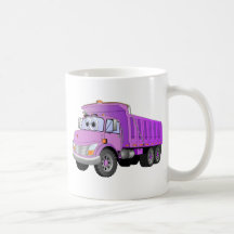 Purple Dump Truck Cartoon Coffee Mugs