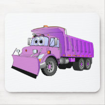 Purple Dump Truck Cartoon Mousemats