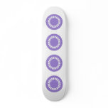 Purple Elegant Round Design. Art Deco. Custom skateboards