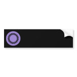 Purple Elegant Round Design. Art Deco Style Bumper Stickers