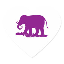 Purple Elephant Stickers