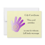 Purple Energy Hand Gift Certificate Invite