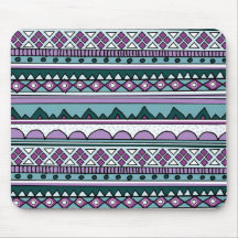 Purple ethnic pattern mouse pads