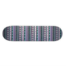 Purple ethnic pattern skate board