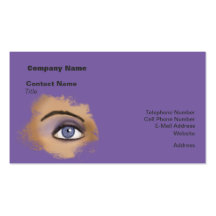 Purple Eye Makeup Business Cards