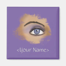 Purple Eye Makeup Fridge Magnets