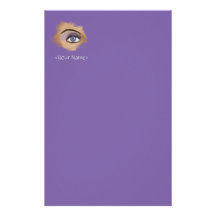 Purple Eye Makeup Stationery
