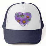 Purple Fall Asters Wildflower Matching Items Mesh Hats
